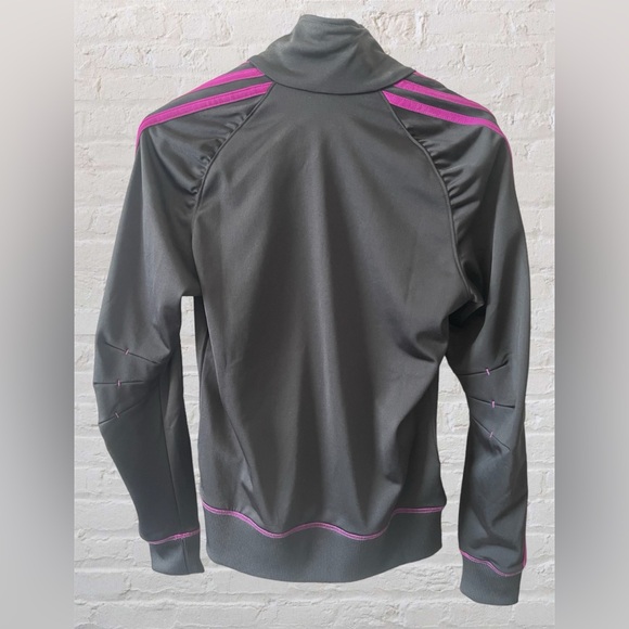 Adidas 2009 Women’s 3-Stripe Microfiber Lined Track Jacket Black / Pink MEDIUM - Picture 2 of 8